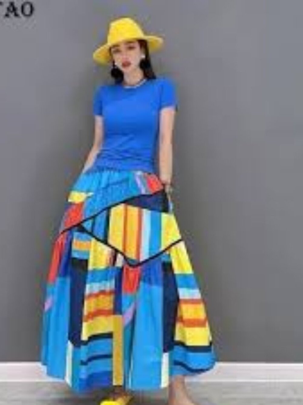 Colorful Patchwork Maxi Skirt